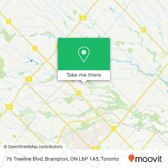 76 Treeline Blvd, Brampton, ON L6P 1A5 map