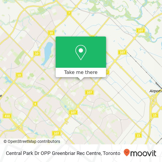 Central Park Dr OPP Greenbriar Rec Centre map