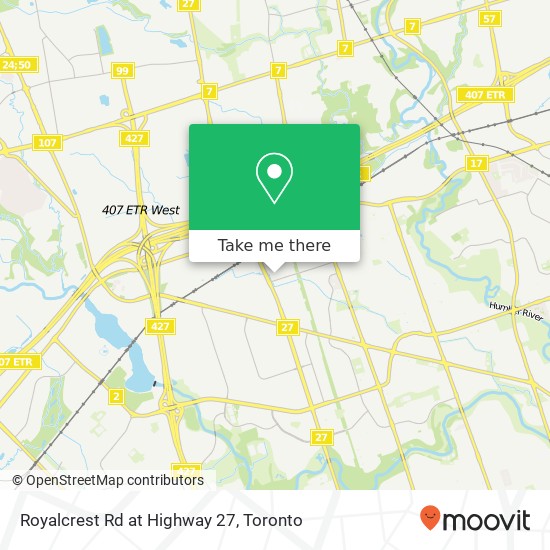 Royalcrest Rd at Highway 27 map