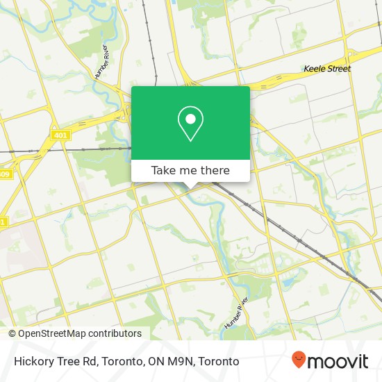 Hickory Tree Rd, Toronto, ON M9N map