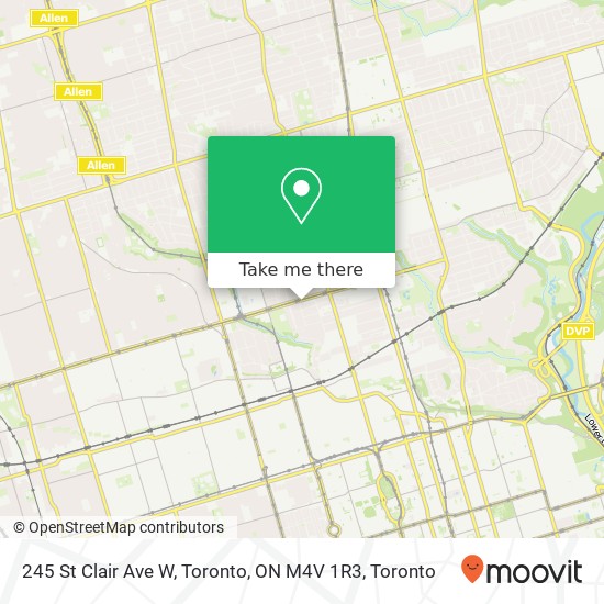 245 St Clair Ave W, Toronto, ON M4V 1R3 map