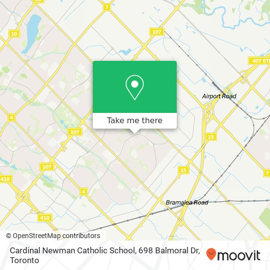 Cardinal Newman Catholic School, 698 Balmoral Dr map