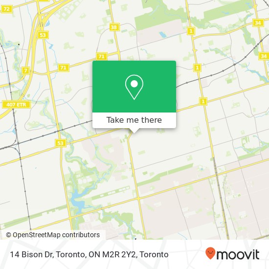 14 Bison Dr, Toronto, ON M2R 2Y2 map
