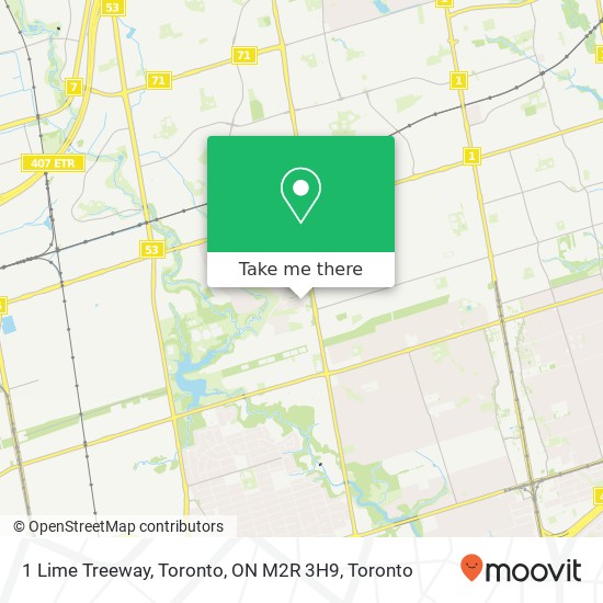 1 Lime Treeway, Toronto, ON M2R 3H9 map