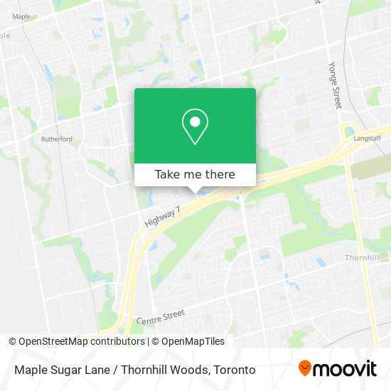 Maple Sugar Lane / Thornhill Woods map