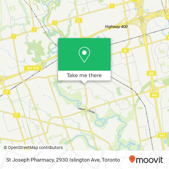 St Joseph Pharmacy, 2930 Islington Ave map
