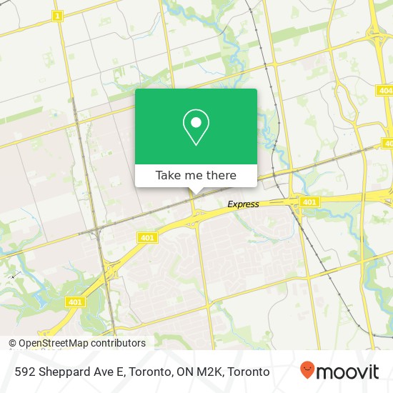 592 Sheppard Ave E, Toronto, ON M2K map