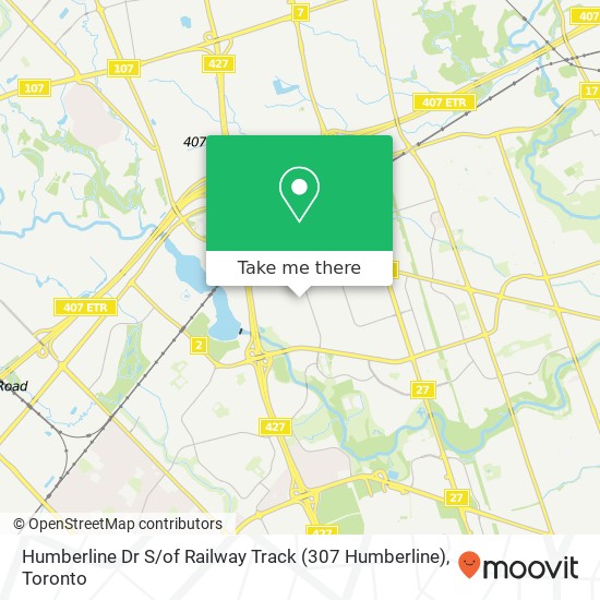 Humberline Dr S / of Railway Track (307 Humberline) map