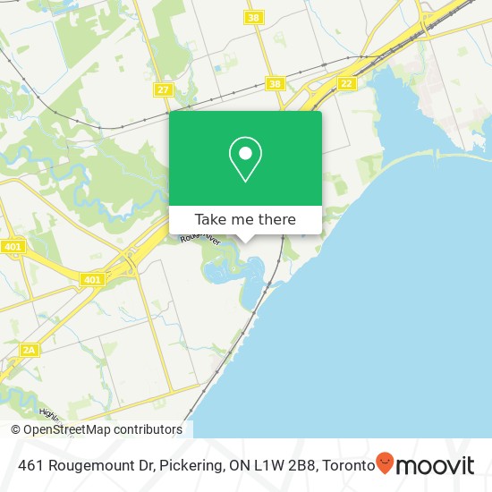 461 Rougemount Dr, Pickering, ON L1W 2B8 map
