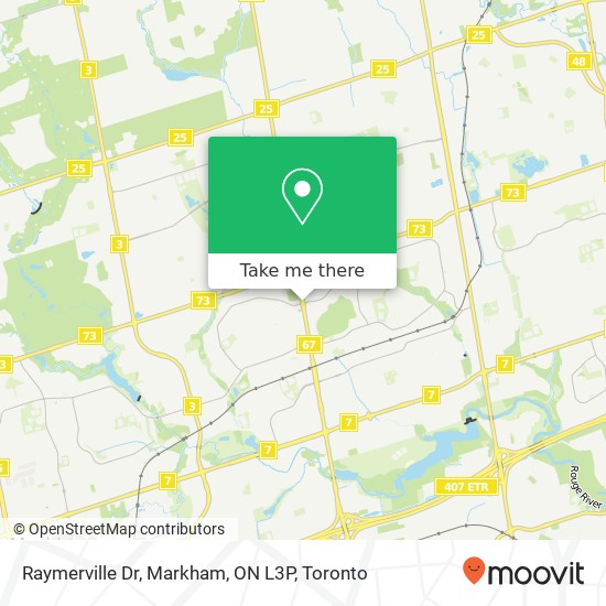 Raymerville Dr, Markham, ON L3P map