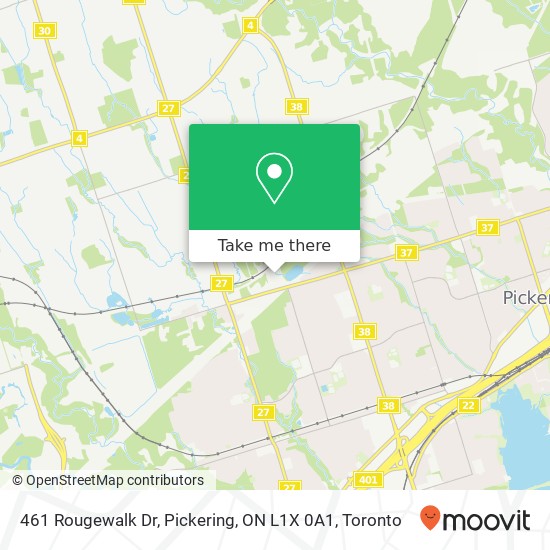 461 Rougewalk Dr, Pickering, ON L1X 0A1 map