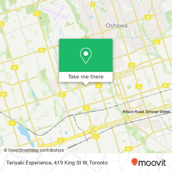 Teriyaki Experience, 419 King St W map