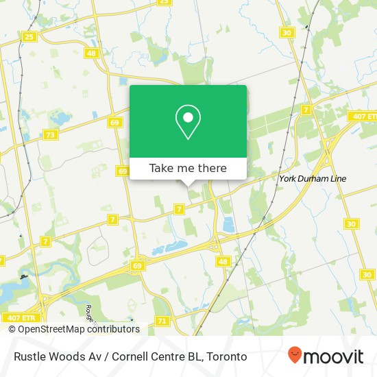 Rustle Woods Av / Cornell Centre BL map