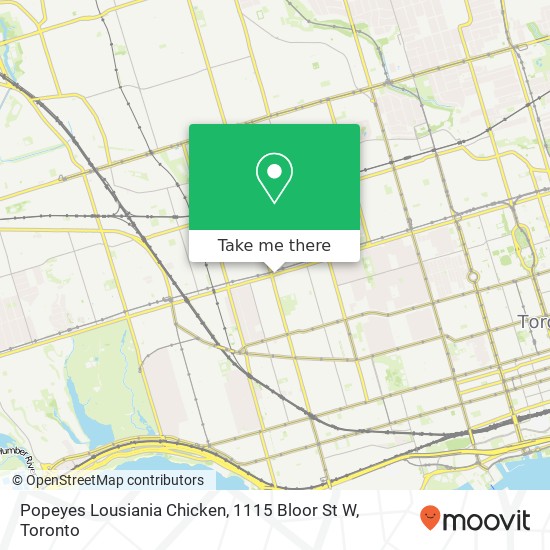Popeyes Lousiania Chicken, 1115 Bloor St W map