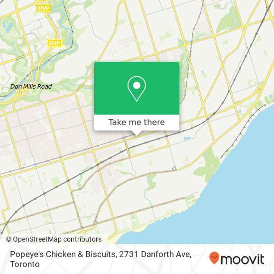 Popeye's Chicken & Biscuits, 2731 Danforth Ave plan