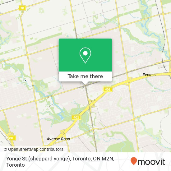 Yonge St (sheppard yonge), Toronto, ON M2N map