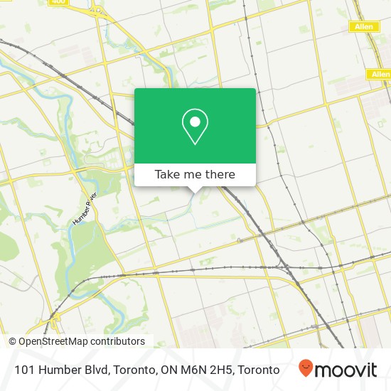 101 Humber Blvd, Toronto, ON M6N 2H5 map