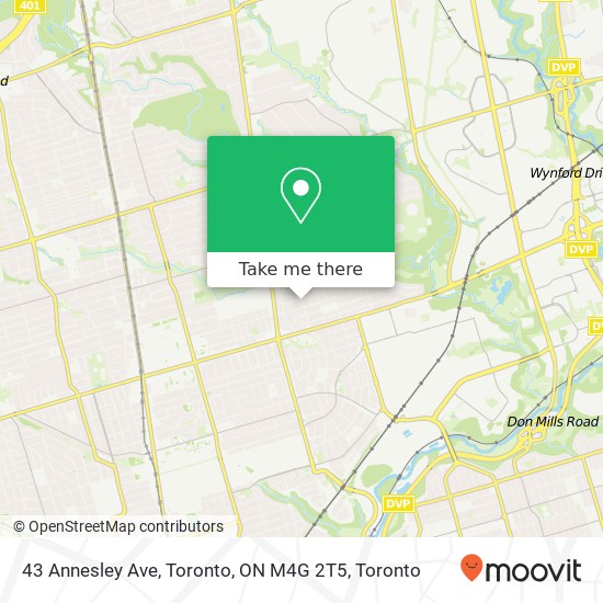 43 Annesley Ave, Toronto, ON M4G 2T5 map