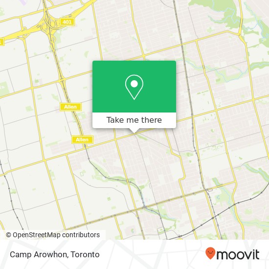 Camp Arowhon, Eglinton Ave W map