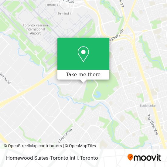 Homewood Suites-Toronto Int'l map