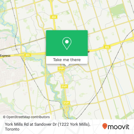 York Mills Rd at Sandover Dr (1222 York Mills) map