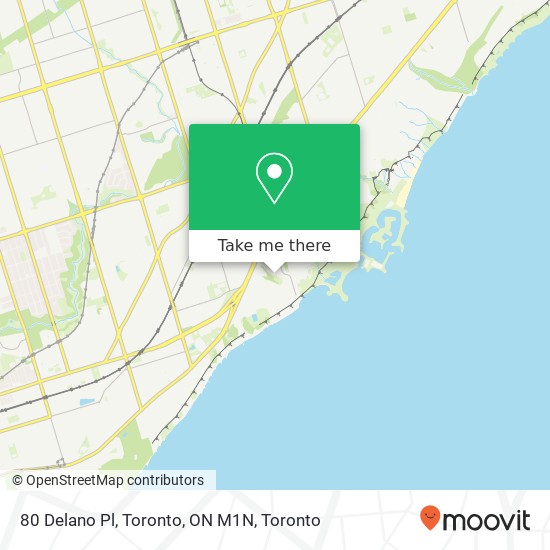 80 Delano Pl, Toronto, ON M1N map