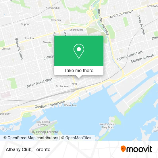 Albany Club map