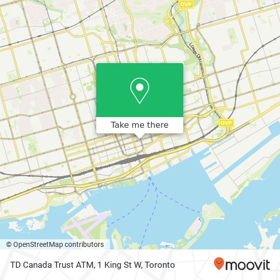TD Canada Trust ATM, 1 King St W map