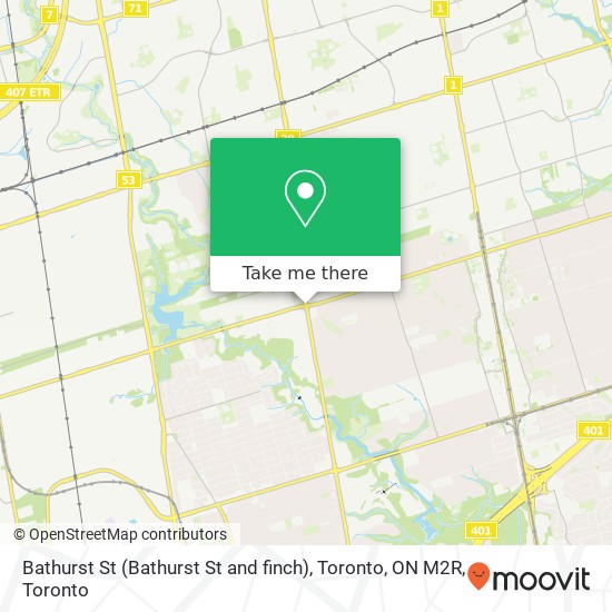 Bathurst St (Bathurst St and finch), Toronto, ON M2R map