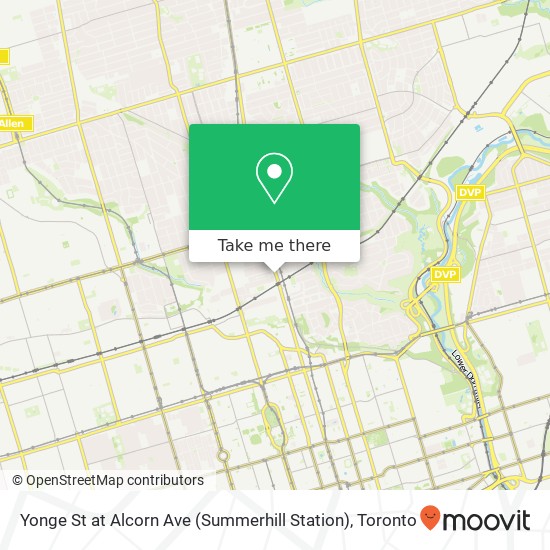 Yonge St at Alcorn Ave (Summerhill Station) map