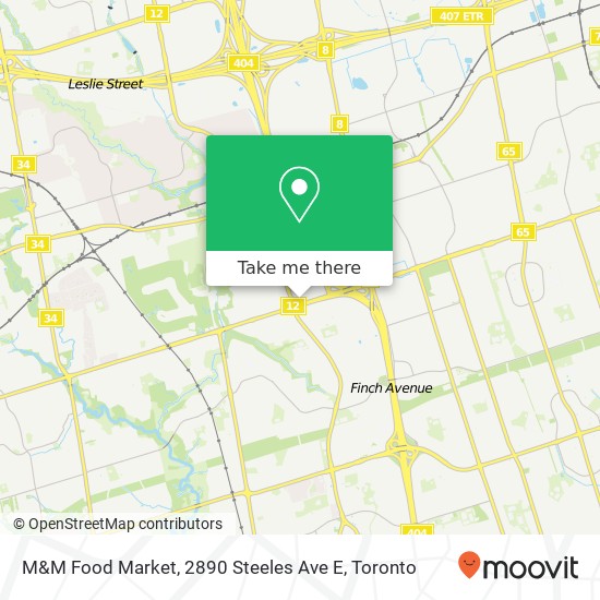 M&M Food Market, 2890 Steeles Ave E map