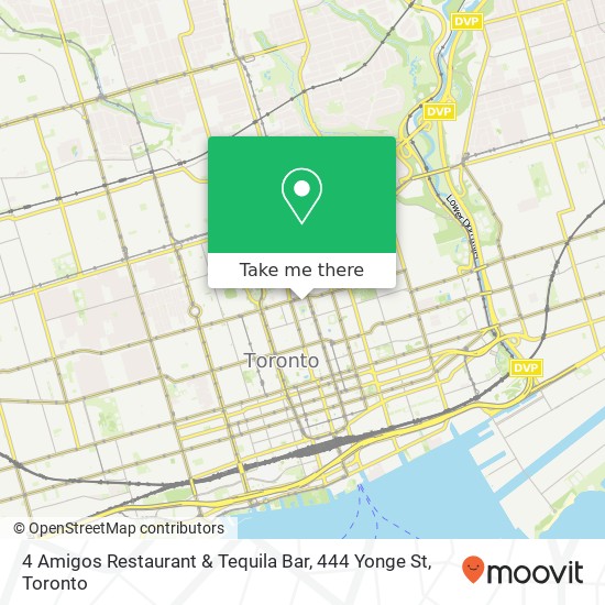 4 Amigos Restaurant & Tequila Bar, 444 Yonge St map