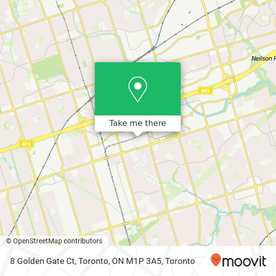 8 Golden Gate Ct, Toronto, ON M1P 3A5 map