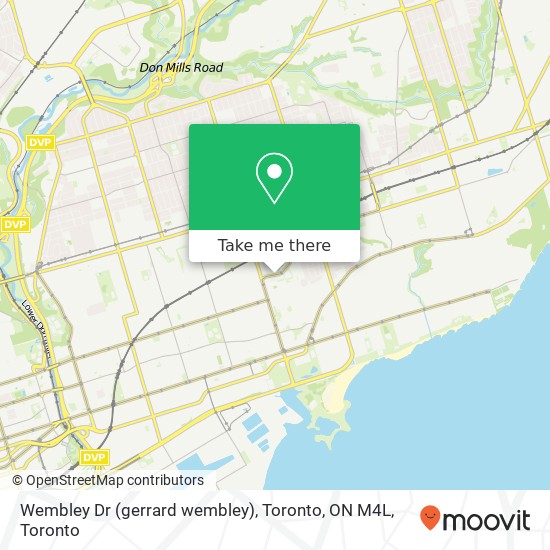 Wembley Dr (gerrard wembley), Toronto, ON M4L map