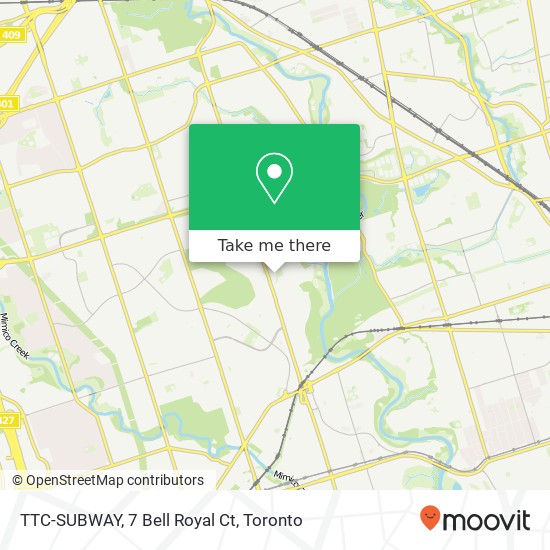 TTC-SUBWAY, 7 Bell Royal Ct map