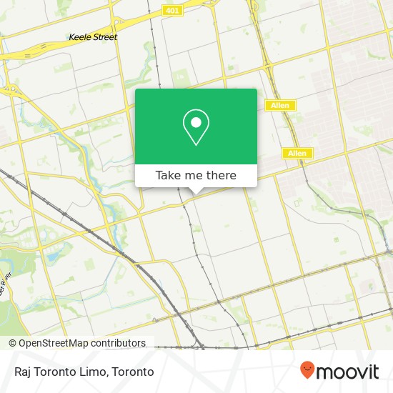 Raj Toronto Limo map