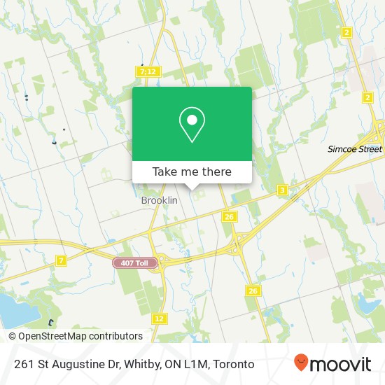 261 St Augustine Dr, Whitby, ON L1M map