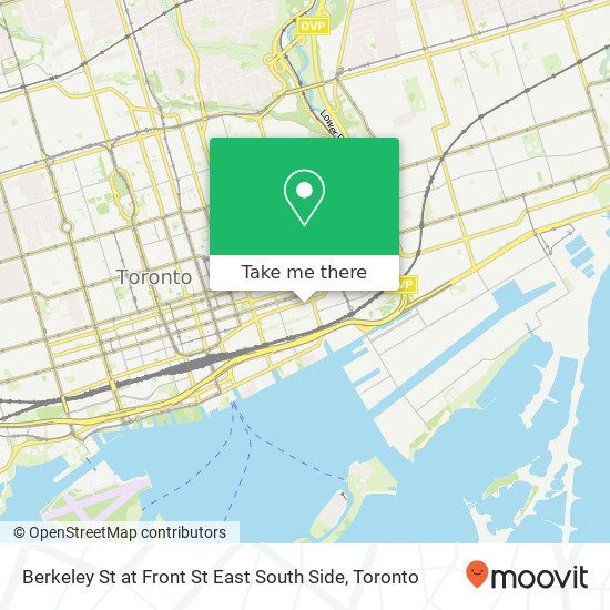 Berkeley St at Front St East South Side map