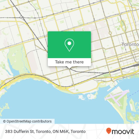 383 Dufferin St, Toronto, ON M6K map