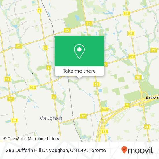 283 Dufferin Hill Dr, Vaughan, ON L4K map