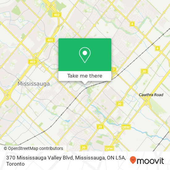 370 Mississauga Valley Blvd, Mississauga, ON L5A map