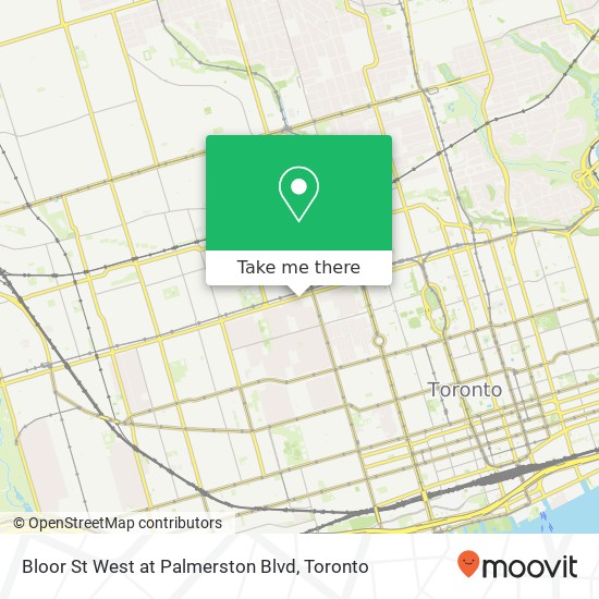 Bloor St West at Palmerston Blvd map