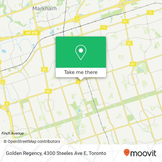 Golden Regency, 4300 Steeles Ave E map