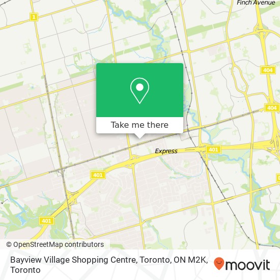 Bayview Village Shopping Centre, Toronto, ON M2K plan
