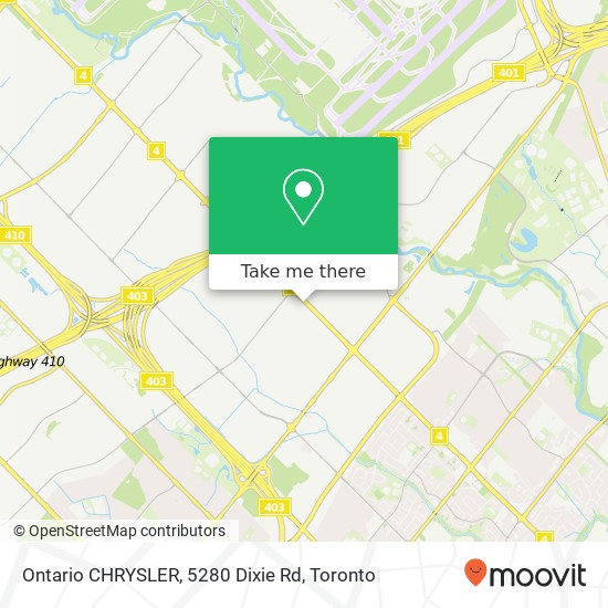Ontario CHRYSLER, 5280 Dixie Rd map