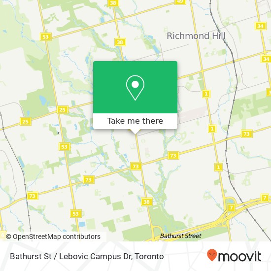 Bathurst St / Lebovic Campus Dr map