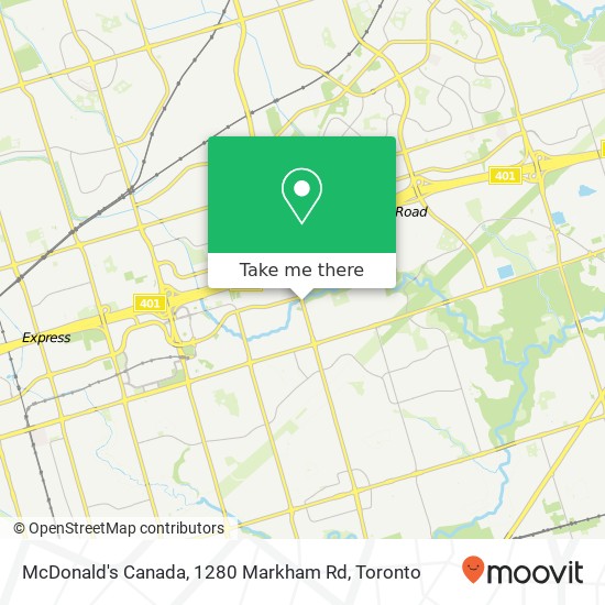 McDonald's Canada, 1280 Markham Rd map