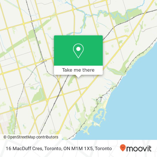 16 MacDuff Cres, Toronto, ON M1M 1X5 map