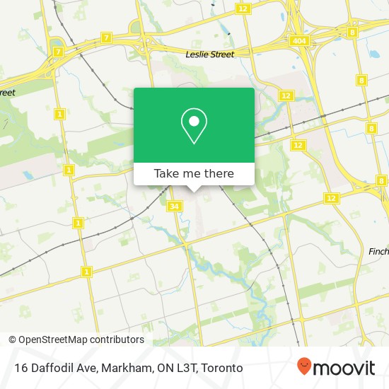 16 Daffodil Ave, Markham, ON L3T map