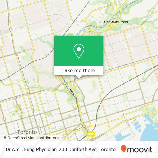 Dr A.Y.T. Fung Physician, 200 Danforth Ave plan